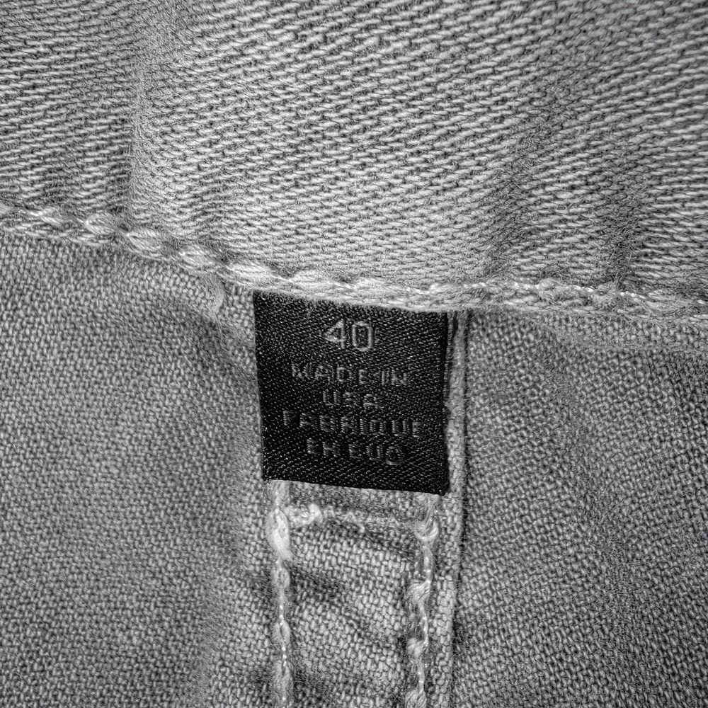 True Religion men's Geno Cut-Off gray denim shorts size 40
